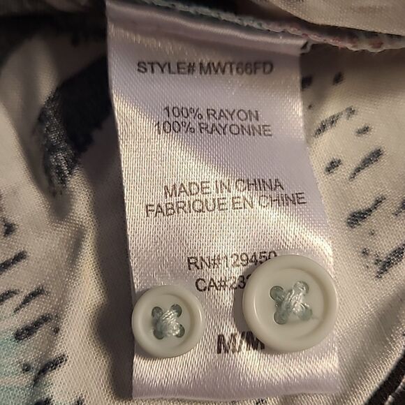 Thread Wave sz M/M 100% rayon button front shirt - Picture 5 of 7
